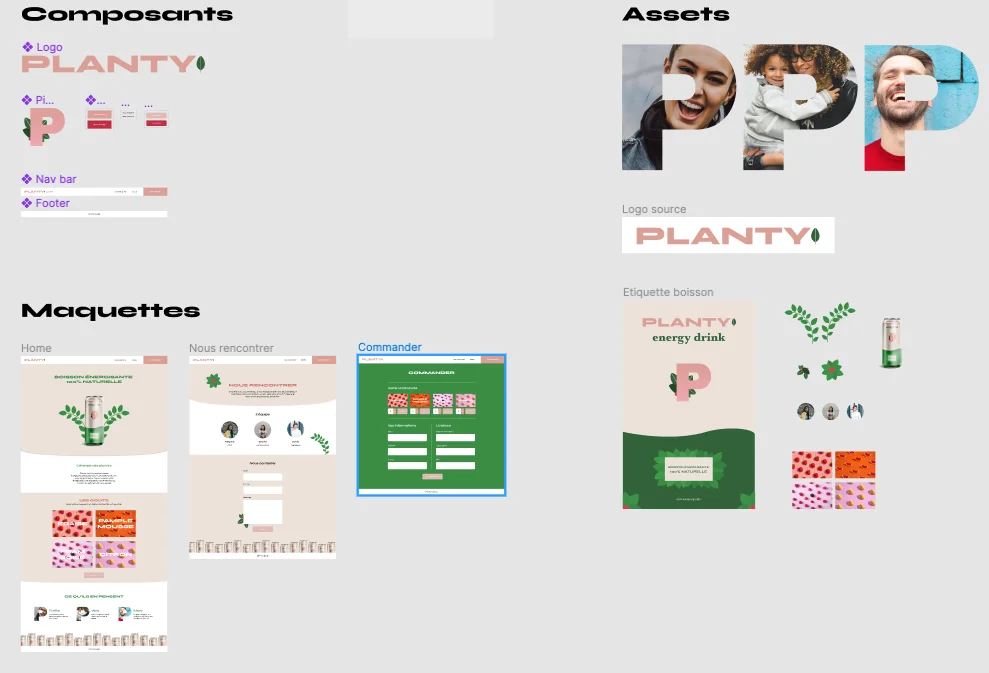 Maquette Figma Planty Maquette Figma réalisée pour le site Web de Planty