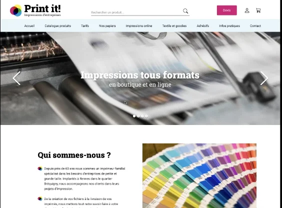 Print-it Maquette Maquette du graphiste pour le site Web Print-it